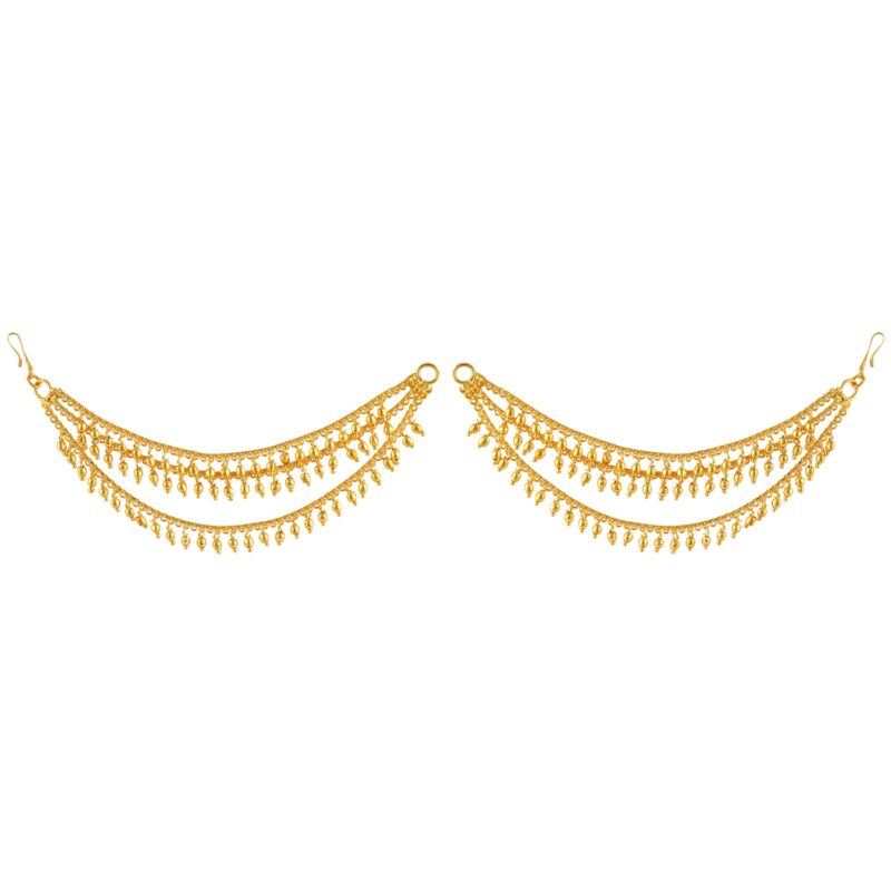 3-Layered Palin Balls Earchain pair - Image 2