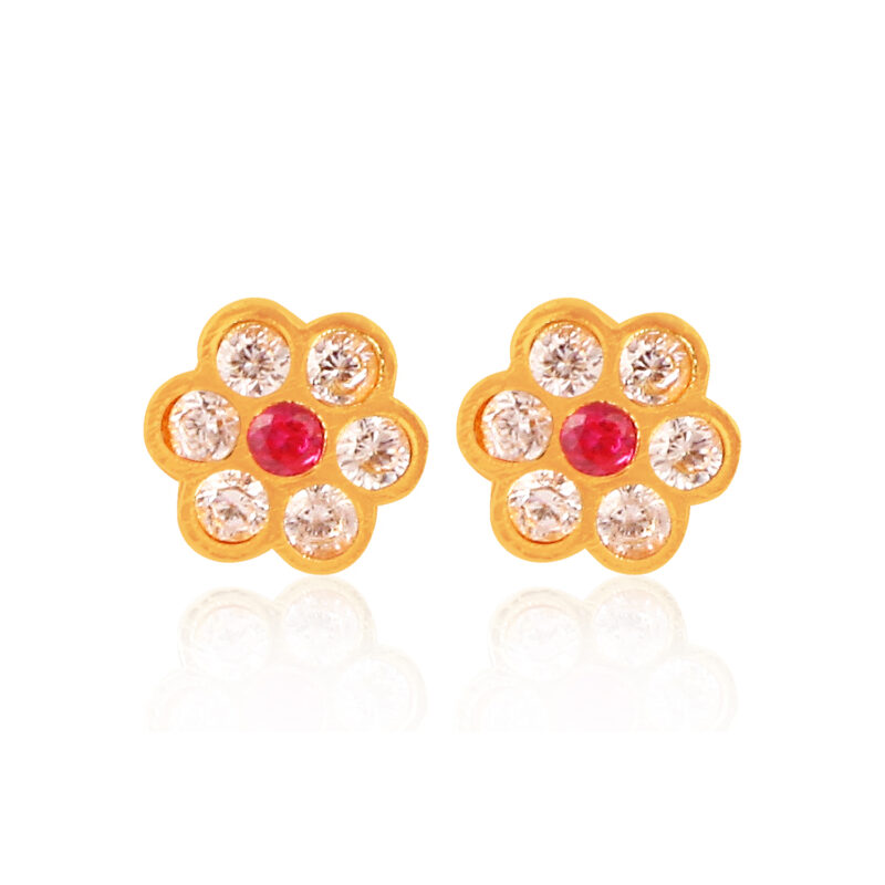 Cz stone Flower Nosepin/Baby stud
