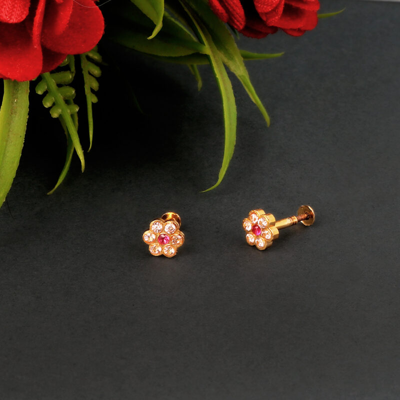 Cz stone Flower Nosepin/Baby stud - Image 3