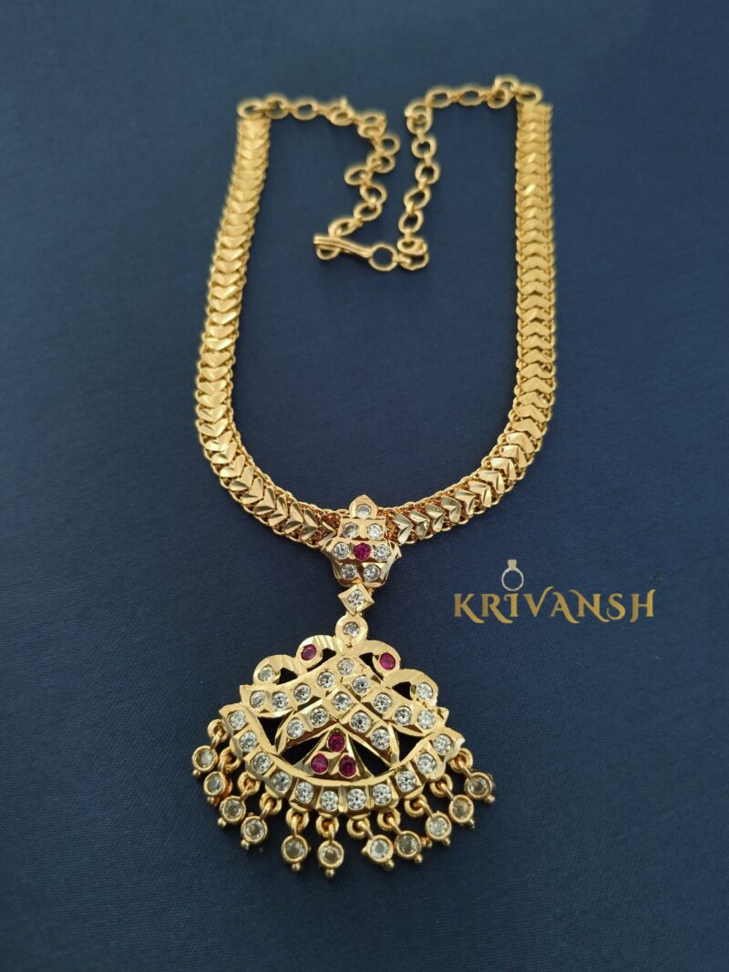 Impon SouthIndian Traditional Hand-finished Attigae Necklace - Image 3