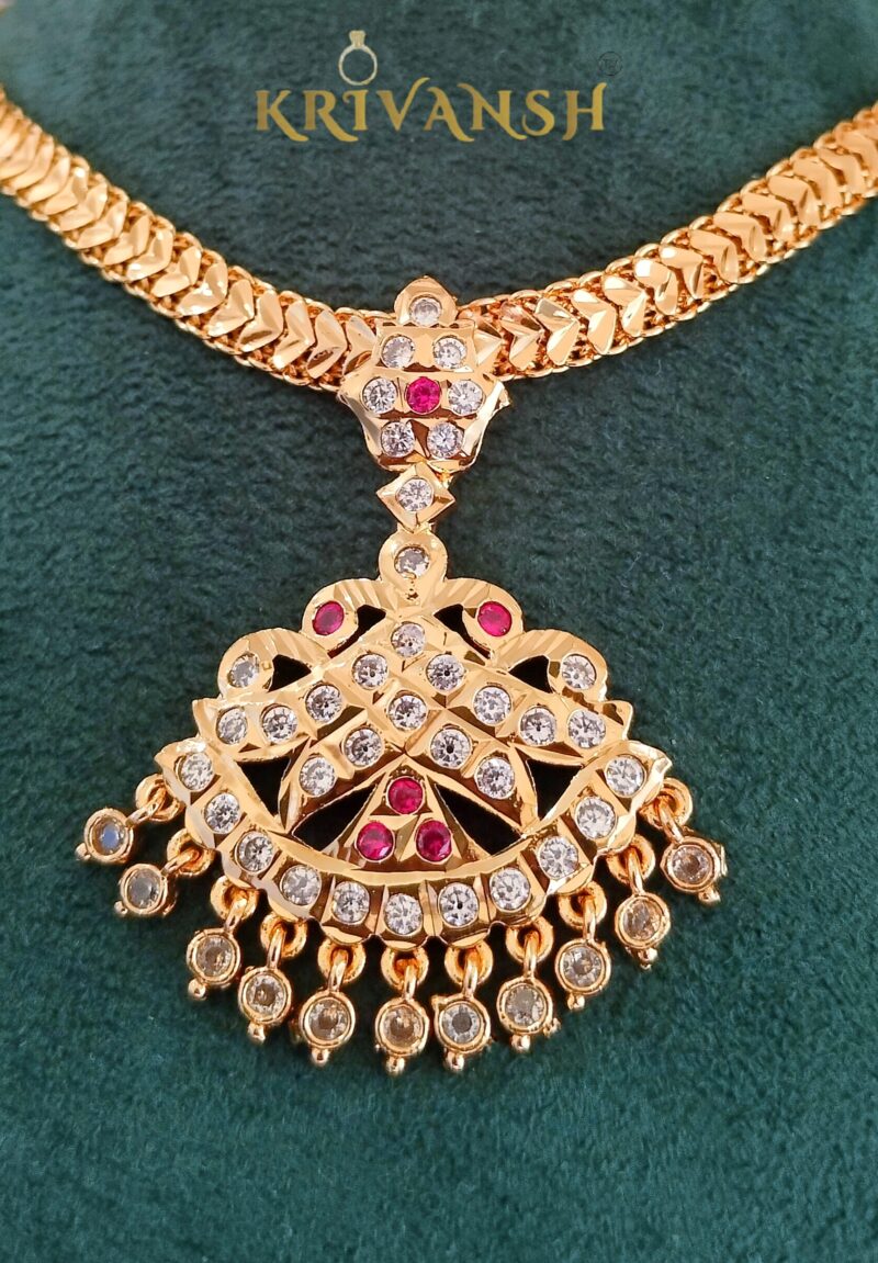 Impon SouthIndian Traditional Hand-finished Attigae Necklace - Image 2