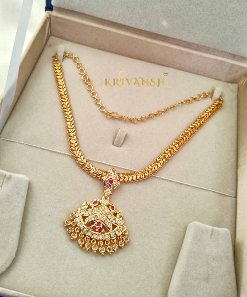 Impon SouthIndian Traditional Hand-finished Attigae Necklace - Image 5