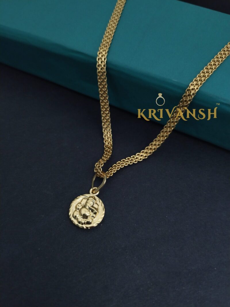Short Length Ganesh Pendant Neckchain