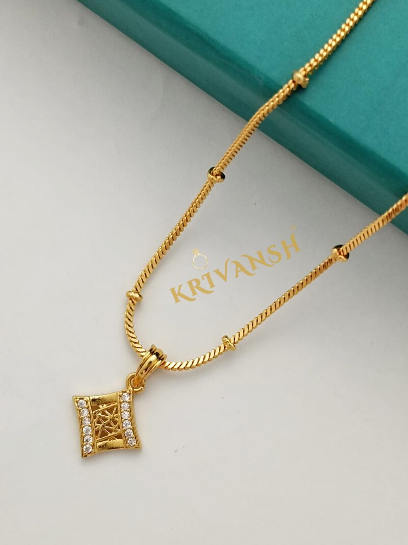 Unique Short Cz stone Zoya Necklace - Image 3