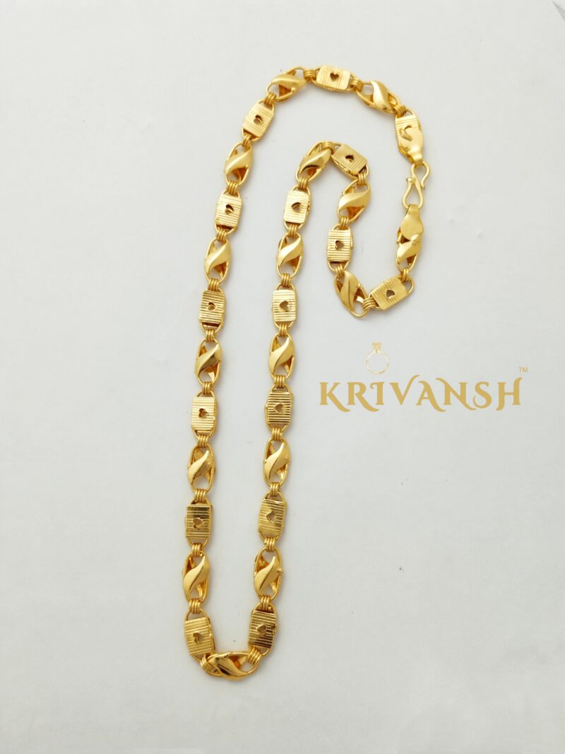 Trendy Short Biscuit Koyali Chain For Men - Image 2