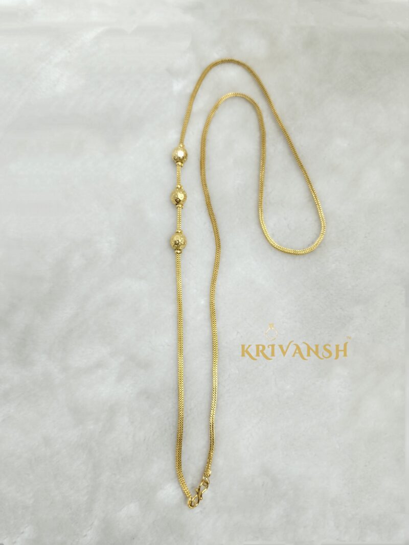 Plain 3 Balls Mope chain for Women - Image 4