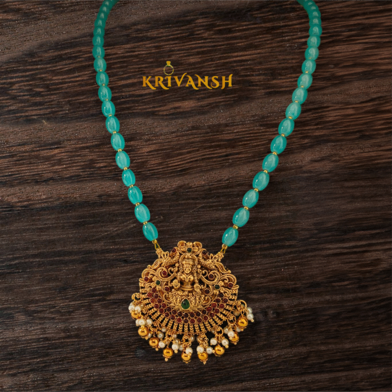 Blue Beaded Long Necklace - Image 4