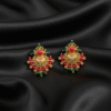 Coral-Jade Unique Stud Earring