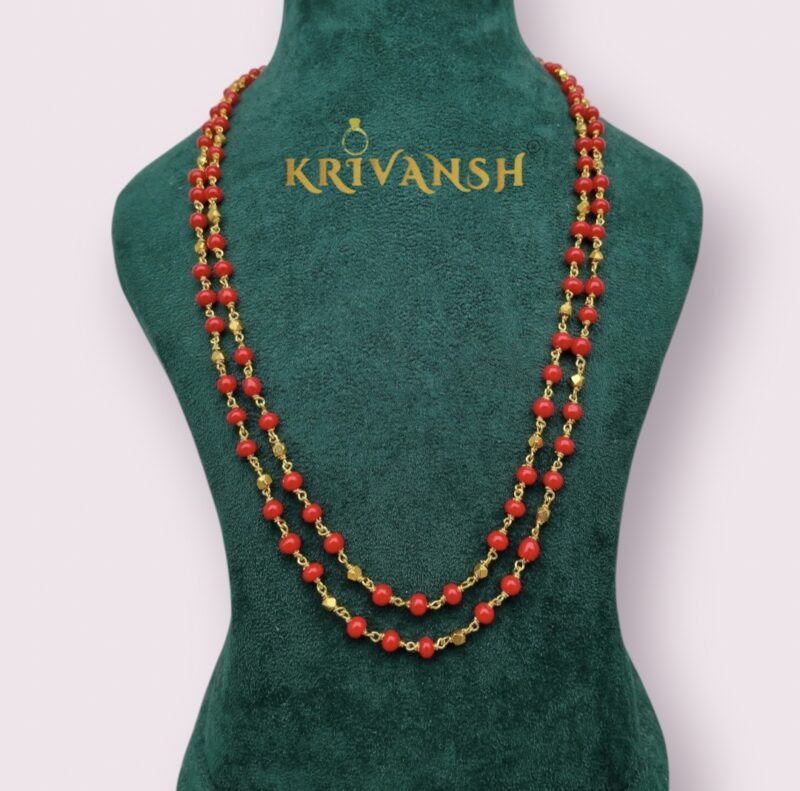 Round Coral Mala - Image 2