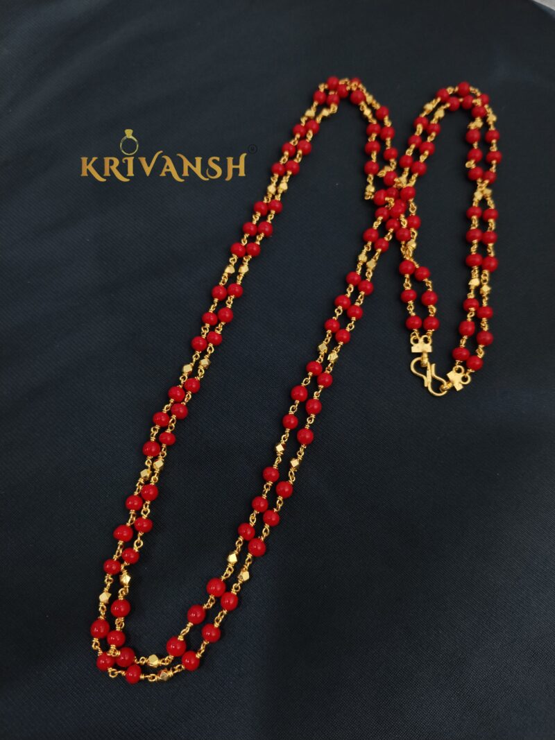 Round Coral Mala - Image 4