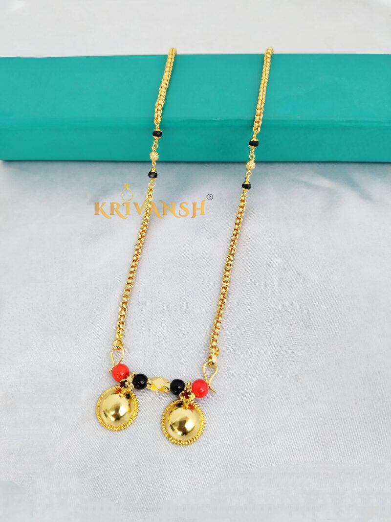 2Vati Black Beaded Mangalaya Chain